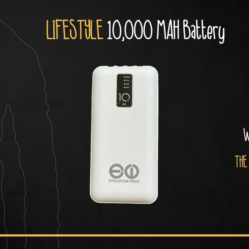 WHITE 10,000 MAH POWER BANK